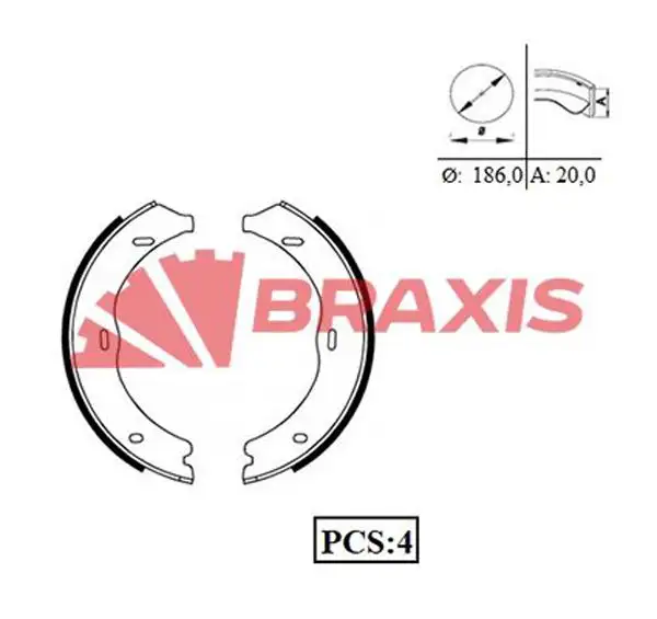 BRAXIS AC0066 El Fren Balatası A6394200220 resmi