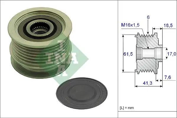 INA 535023410 Alternatör Kasnağı resmi