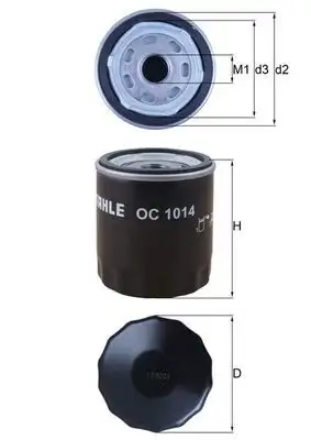 MAHLE OC1014 Yağ Filtresi resmi