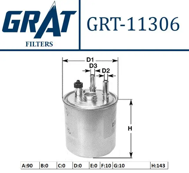 GRAT 11306 Yakıt Filtresi 7701478277 resmi