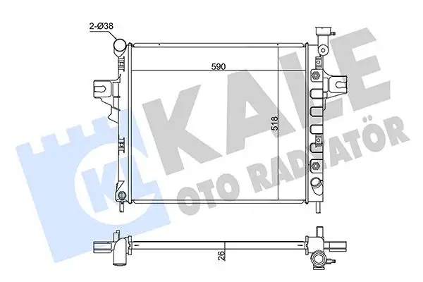 KALE 342090 Radyatör 52079883AC resmi