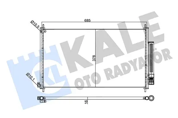 KALE 345720 Klima Radyatörü 80110T0AA01 resmi