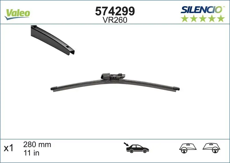 VALEO 574299 Arka Silecek Süpürgesi resmi