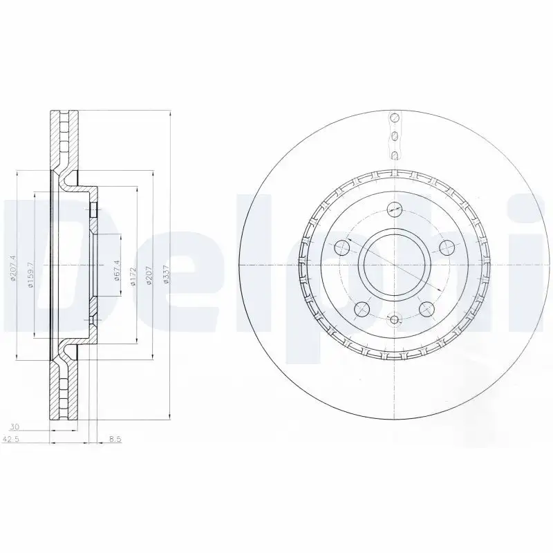 DELPHI BG9068 Ön Fren Diski resmi