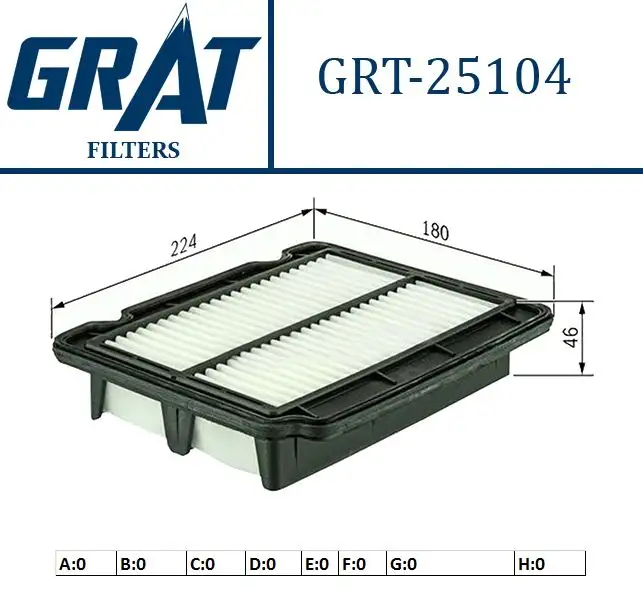 GRAT 25104 Hava Filtresi 96536696 resmi