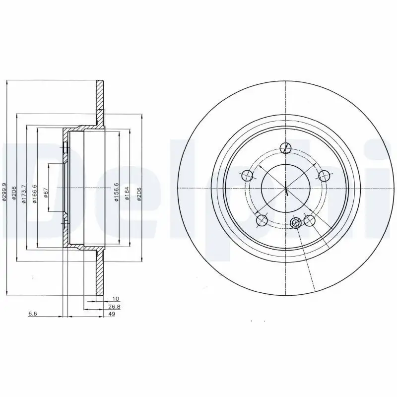 DELPHI BG4153C Arka Fren Diski A2044230912 resmi