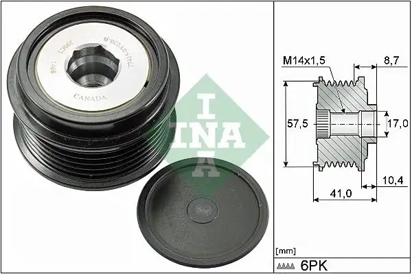 INA 535028210 Alternatör Kasnağı resmi