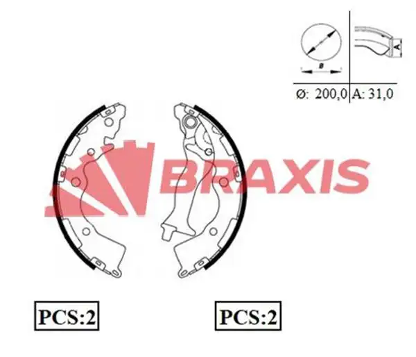 BRAXIS AC0063 Arka Fren Balatası 583051GA00 resmi
