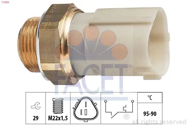 FACET 7.5262 Fan Müşiri 6X0959481 resmi
