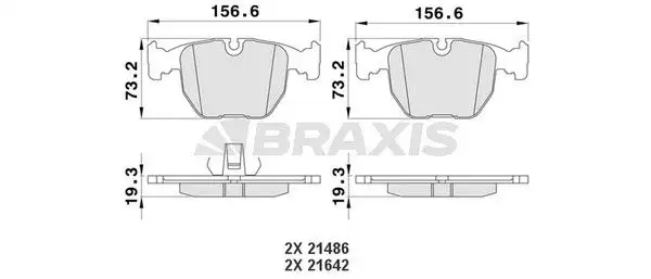 BRAXIS AA0110 Ön Fren Balatası resmi
