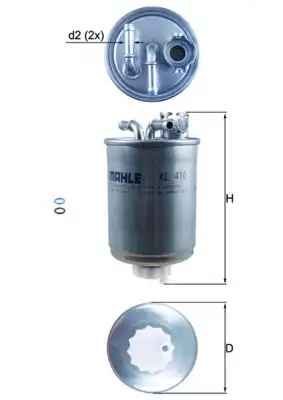 MAHLE KL410D Yakıt Filtresi resmi