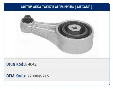 MASTER M4042 Motor Takozu (Arka) 7700849715 resmi