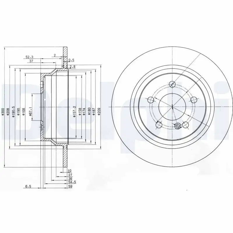 DELPHI BG3757 Arka Fren Diski A2114230712 resmi