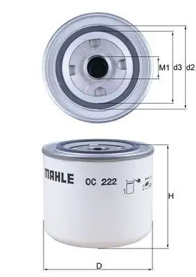 MAHLE OC222 Yağ Filtresi resmi