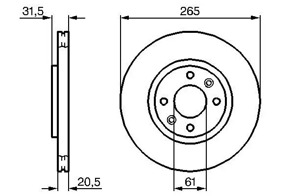 BOSCH 0986478279 Ön Fren Diski 7701204955 resmi