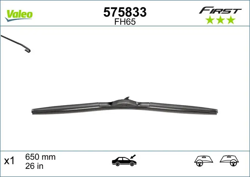 VALEO 575833 Silecek Süpürgesi (Tek) resmi