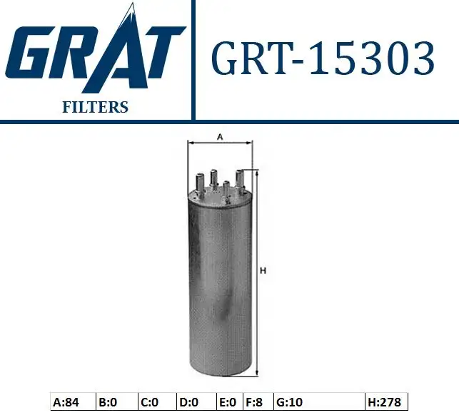 GRAT 15303 Yakıt Filtresi 7H0127401B resmi
