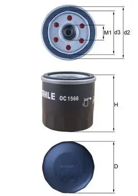 MAHLE OC1566 Yağ Filtresi resmi