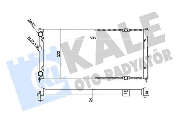 KALE 356295 Radyatör 6K0121253AC resmi