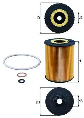 MAHLE OX636D Yağ Filtresi resmi