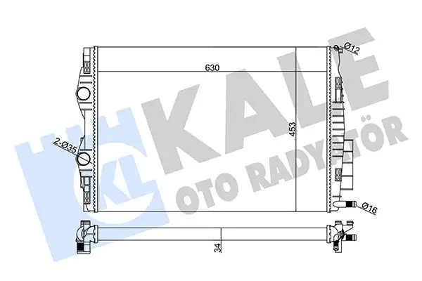 KALE 355830 Radyatör 8200325007 resmi
