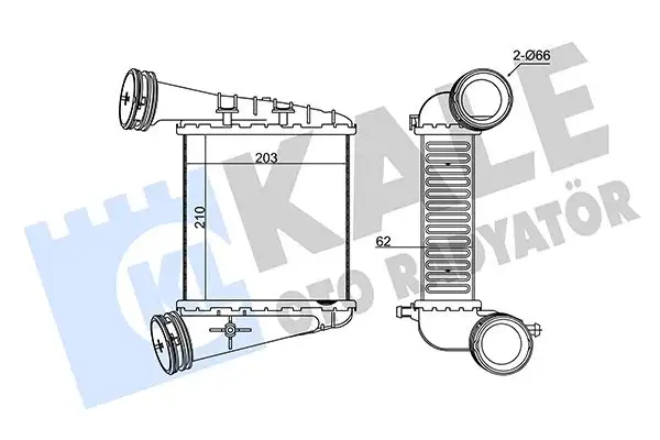 KALE 344775 Turbo Radyatörü 3B0145806 resmi