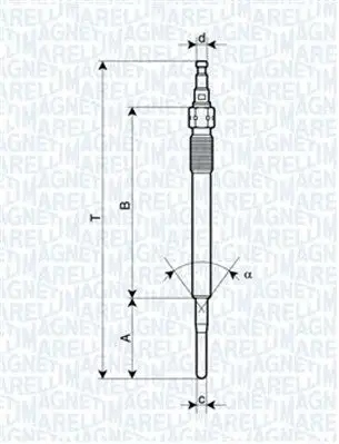 MAGNETI MARELLI 060900200606 Kızdırma Bujisi N10579802 resmi
