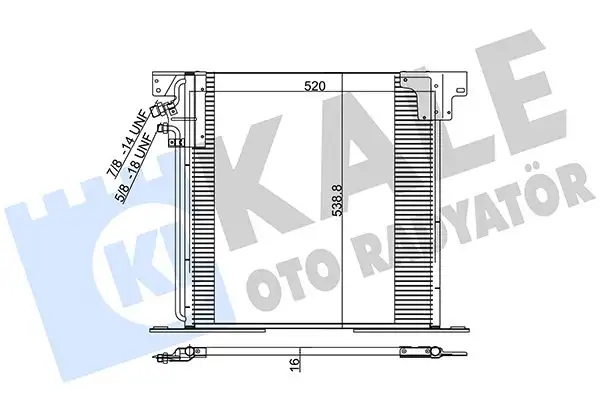 KALE 381200 Klima Radyatörü A6388350170 resmi