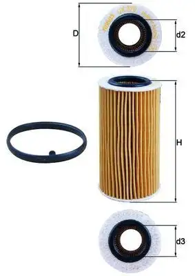 MAHLE OX370D1 Yağ Filtresi 30788490 resmi
