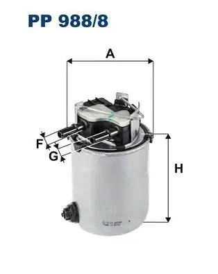 FILTRON PP988/8 Yakıt Filtresi 164004BD0C resmi