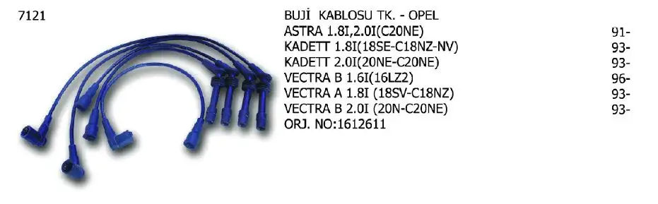 ÜNÜVAR 7121 Buji Kablosu resmi