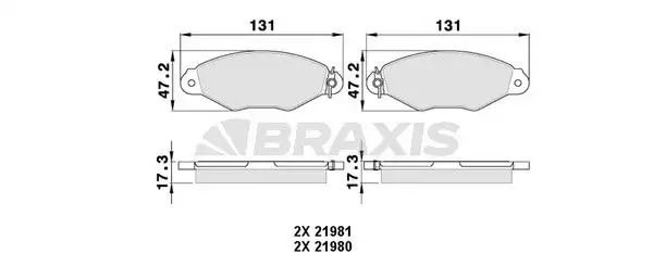 BRAXIS AA0014 Ön Fren Balatası resmi