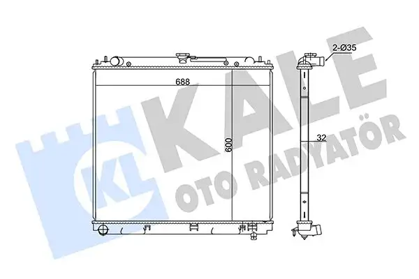 KALE 342315 Radyatör 21410EB31A resmi