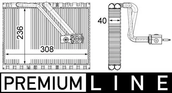 MAHLE AE127000P Klima Radyatörü A0008304801 resmi