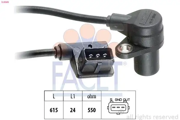 FACET 9.0049 Krank Sensörü 12141727554 resmi
