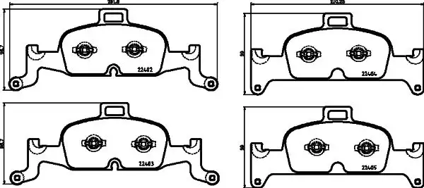HELLA 8DB355025-811 Ön Fren Balatası resmi