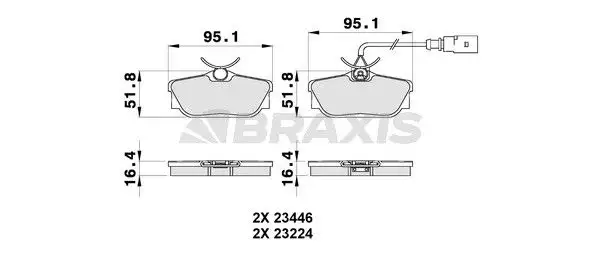 BRAXIS AB0184 Arka Fren Balatası resmi