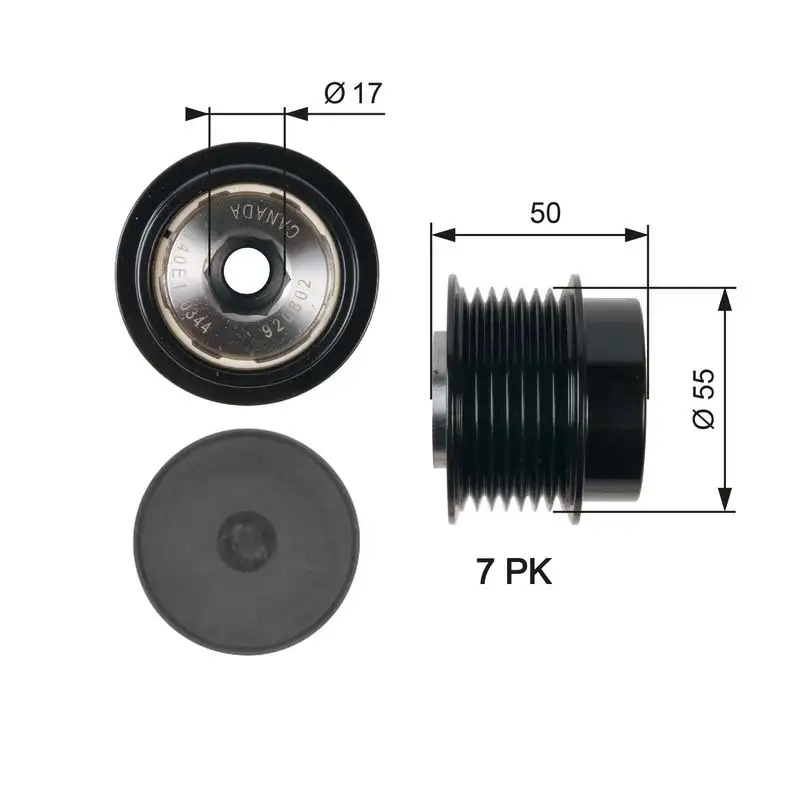 GATES OAP7017 Alternatör Kasnağı 274150W041 resmi