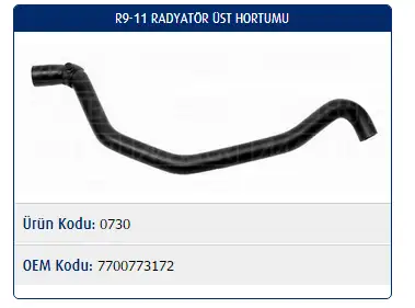 MASTER M0730 Radyatör Üst Hortumu 7702256321 resmi