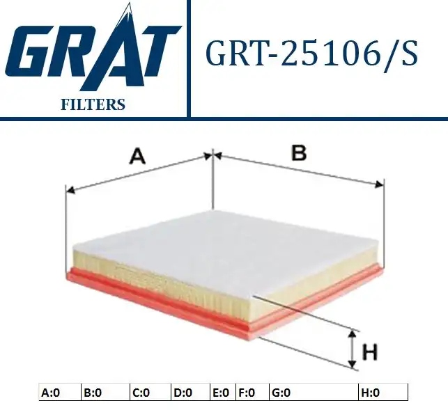 GRAT 25106S Hava Filtresi resmi
