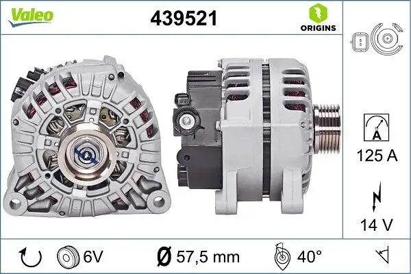 VALEO 439521 Şarj Dinamosu resmi