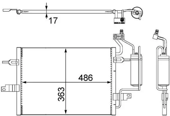 MAHLE AC404000S Klima Radyatörü 1850086 resmi
