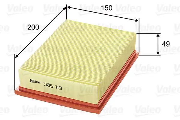 VALEO 585119 Hava Filtresi resmi