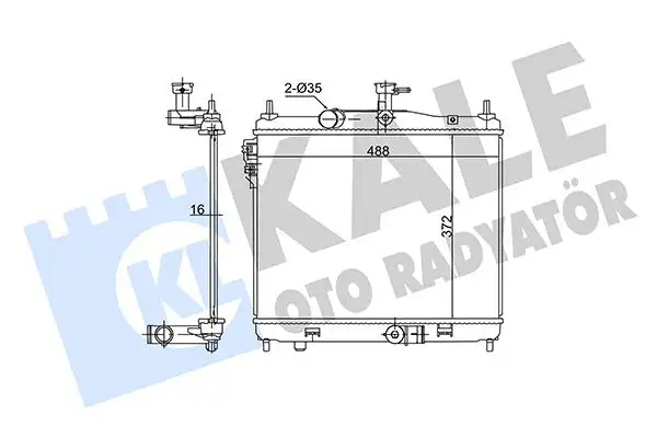 KALE 362705 Radyatör 253101C606 resmi