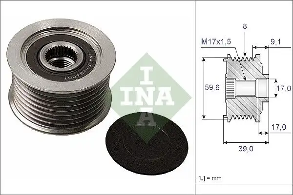 INA 535004910 Alternatör Kasnağı resmi
