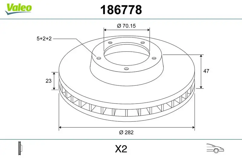VALEO 186778 Ön Fren Diski resmi