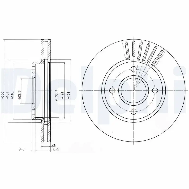 DELPHI BG2699 Ön Fren Diski resmi