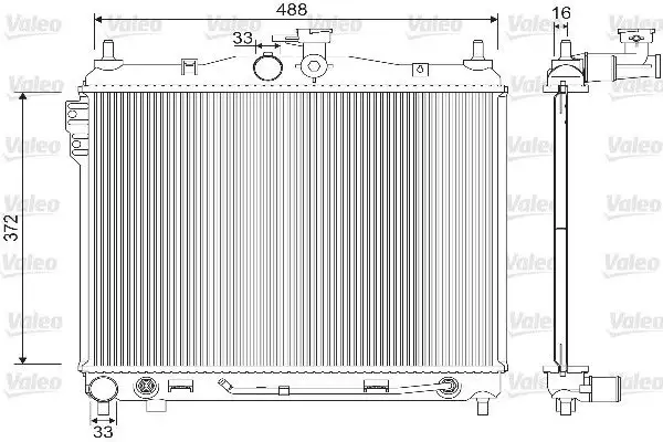 VALEO 733142 Radyatör 253101C150 resmi