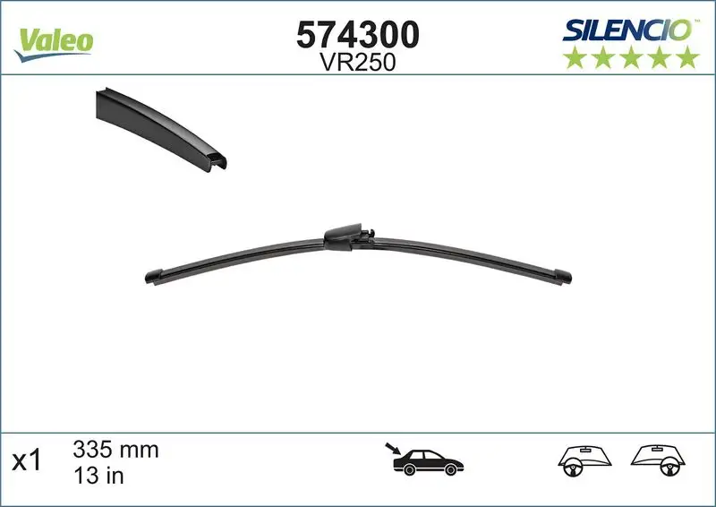 VALEO 574300 Arka Silecek Süpürgesi resmi