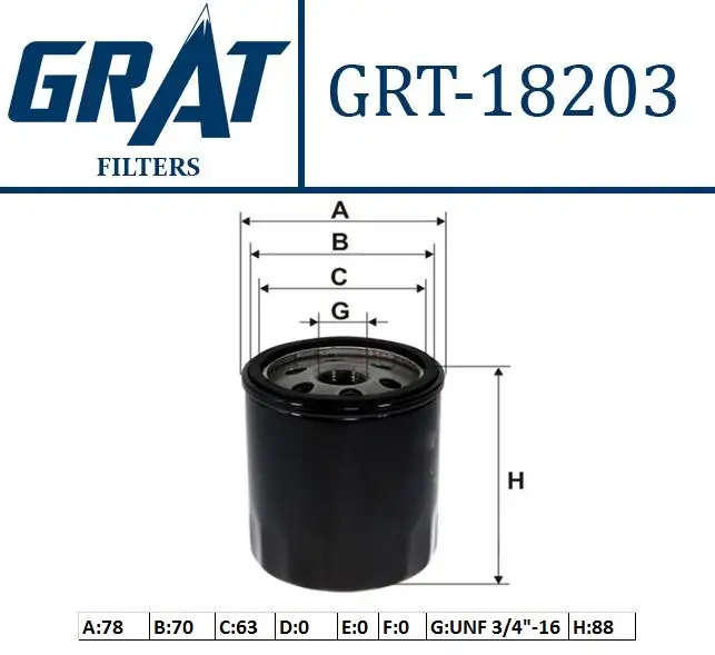 GRAT 18203 Yağ Filtresi 90915YZZJ3 resmi
